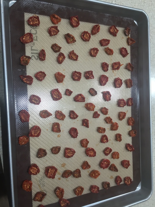 after several hours in the oven